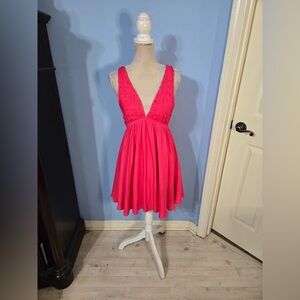 Elegant Pink Sleeveless Dress
